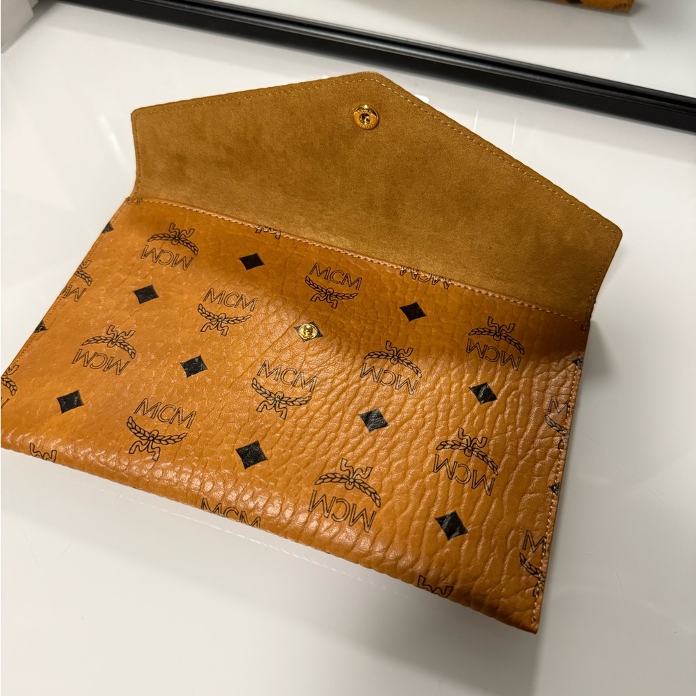 MCM Cognac Visetos Pouch or Clutch - Picture 16 of 17